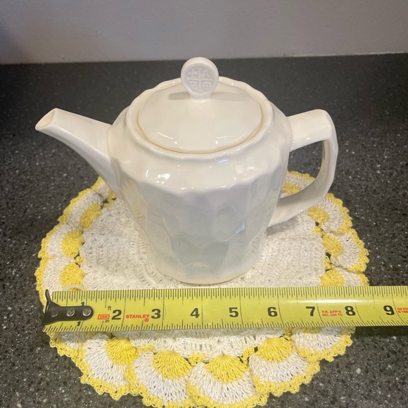 🥳BOGO! EUC Tazo (Starbucks) Teapot w Lid. White. No chips, cracks, crazing. - Picture 7 of 7